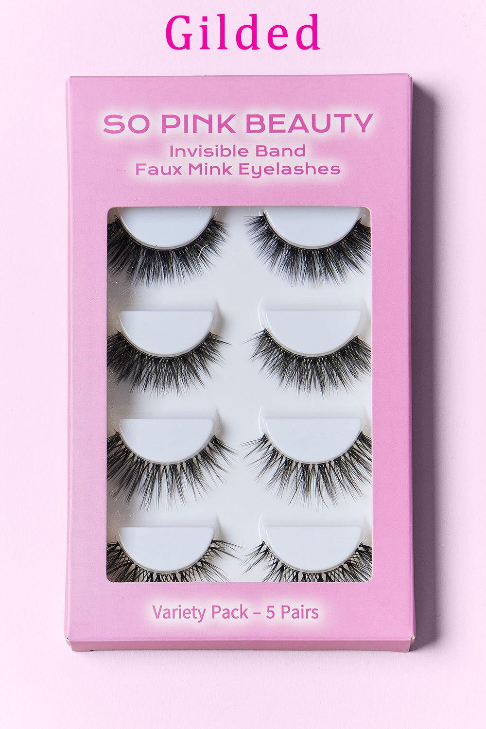 SO PINK BEAUTY Faux Mink Eyelashes Variety Pack 5 Pairs - Clothes For Her Online Store