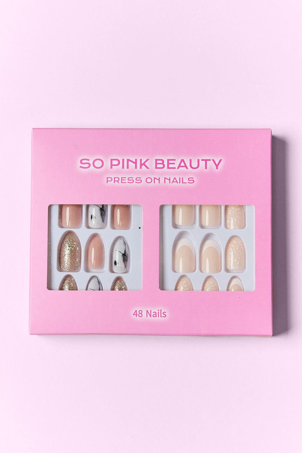 SO PINK BEAUTY Press On Nails 2 Packs - Clothes For Her Online Store
