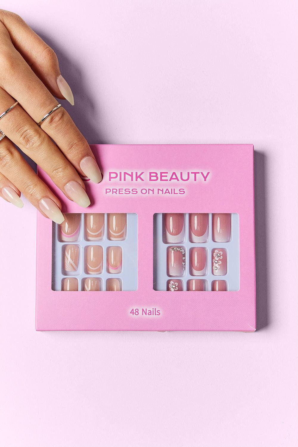 SO PINK BEAUTY Press On Nails 2 Packs - Clothes For Her Online Store