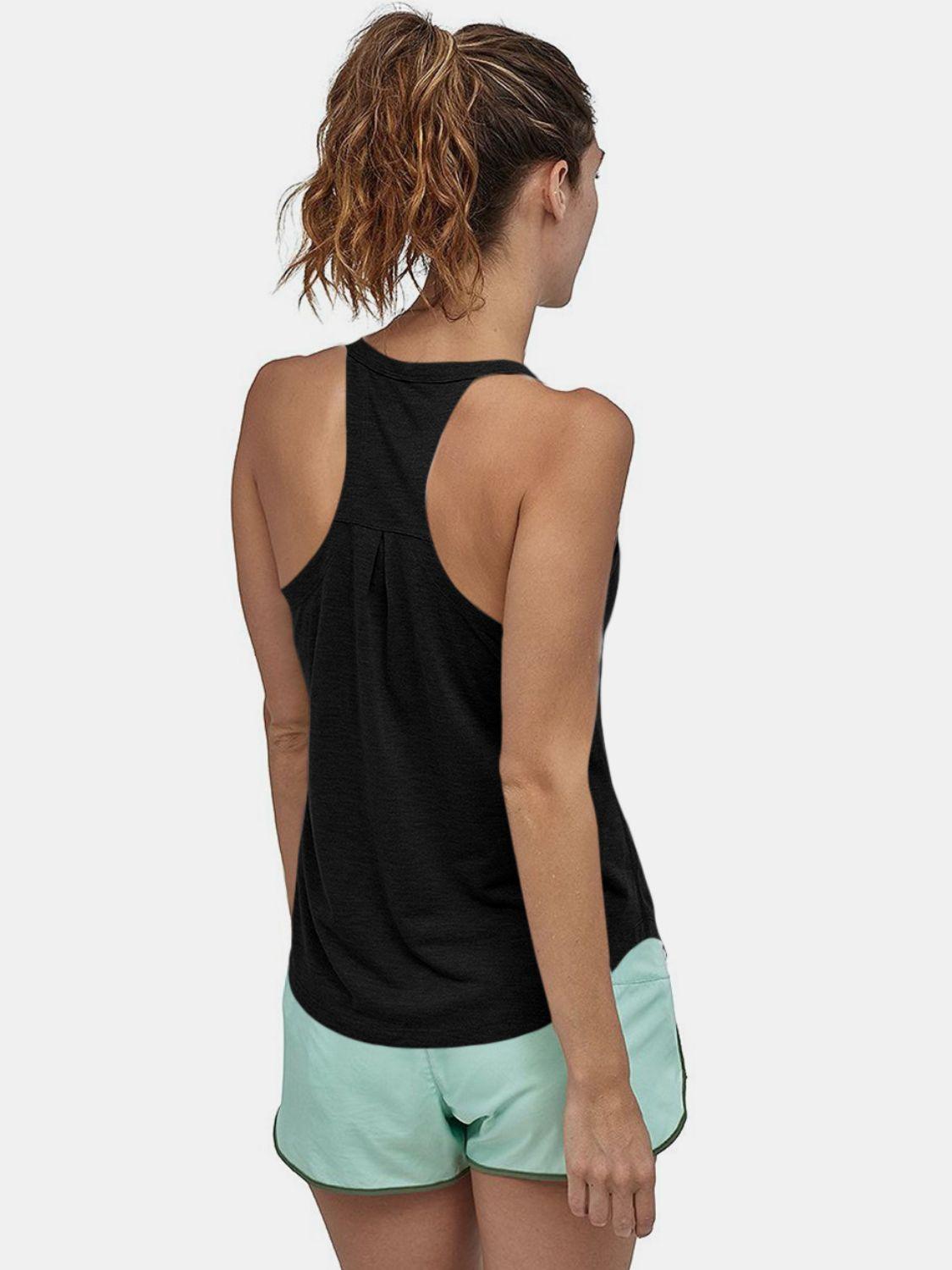 Scoop Neck Active Tank - Clothes For Her Online Store