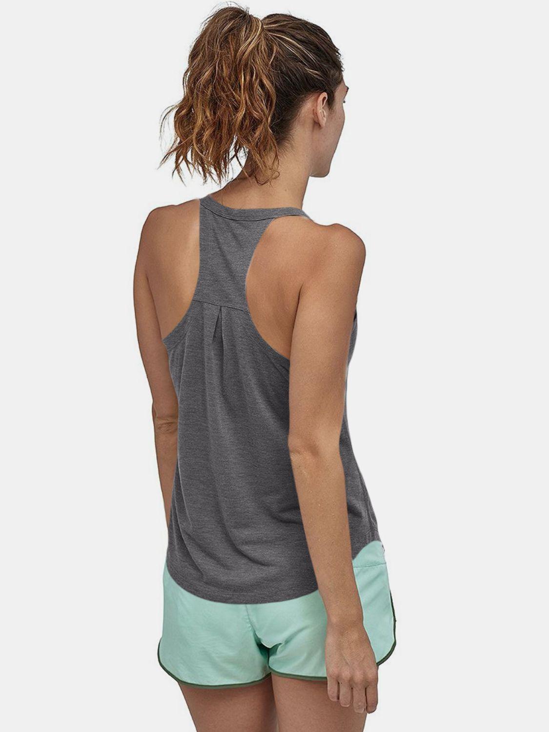 Scoop Neck Active Tank - Clothes For Her Online Store