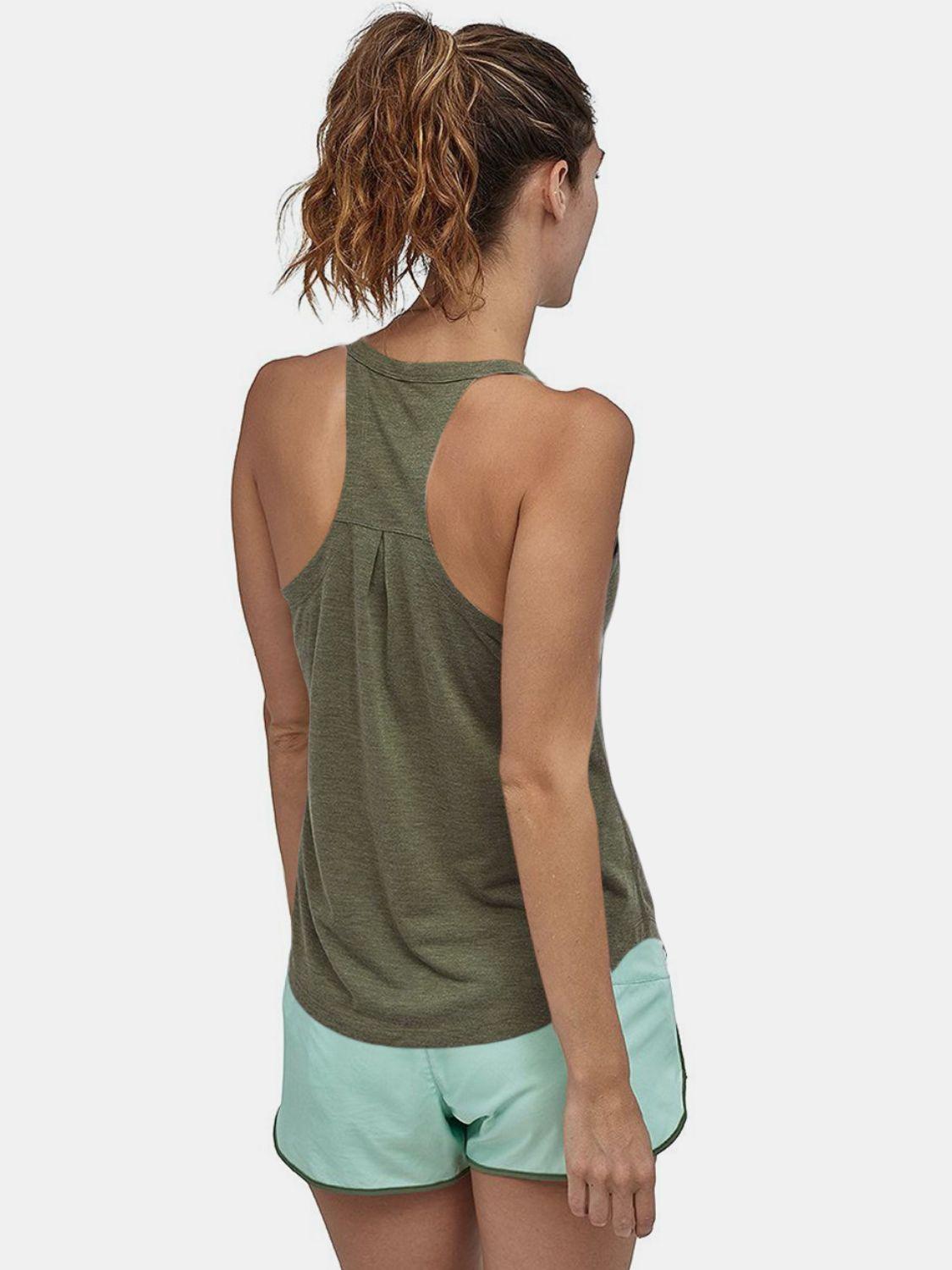 Scoop Neck Active Tank - Clothes For Her Online Store