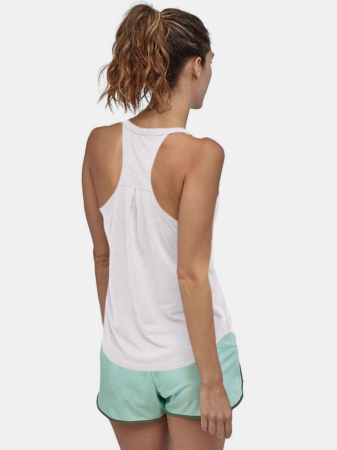 Scoop Neck Active Tank - Clothes For Her Online Store