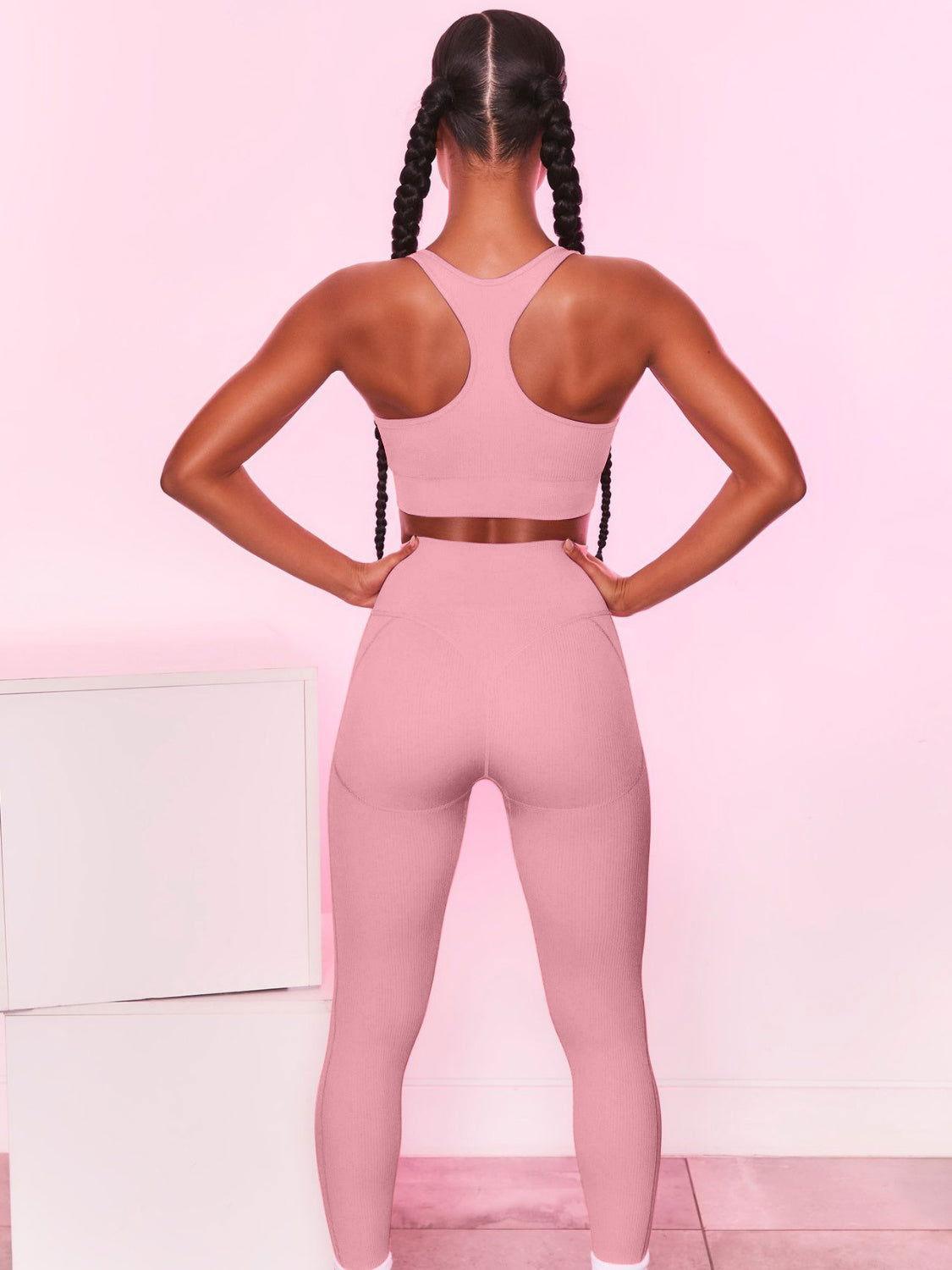 Scoop Neck Wide Strap Active Bra - Clothes For Her Online Store
