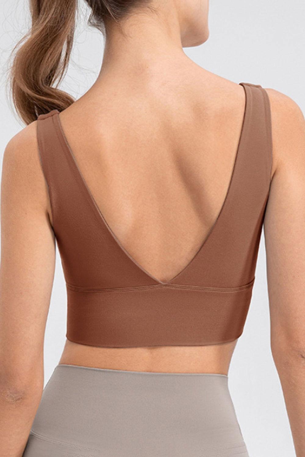 Scoop Neck Wide Strap Active Tank - Clothes For Her Online Store