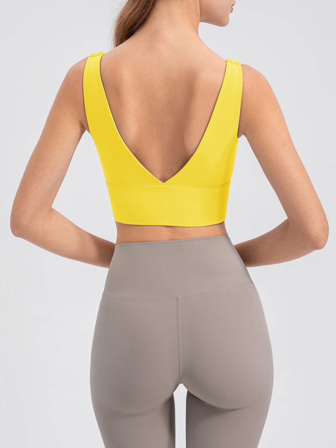 Scoop Neck Wide Strap Active Tank - Clothes For Her Online Store