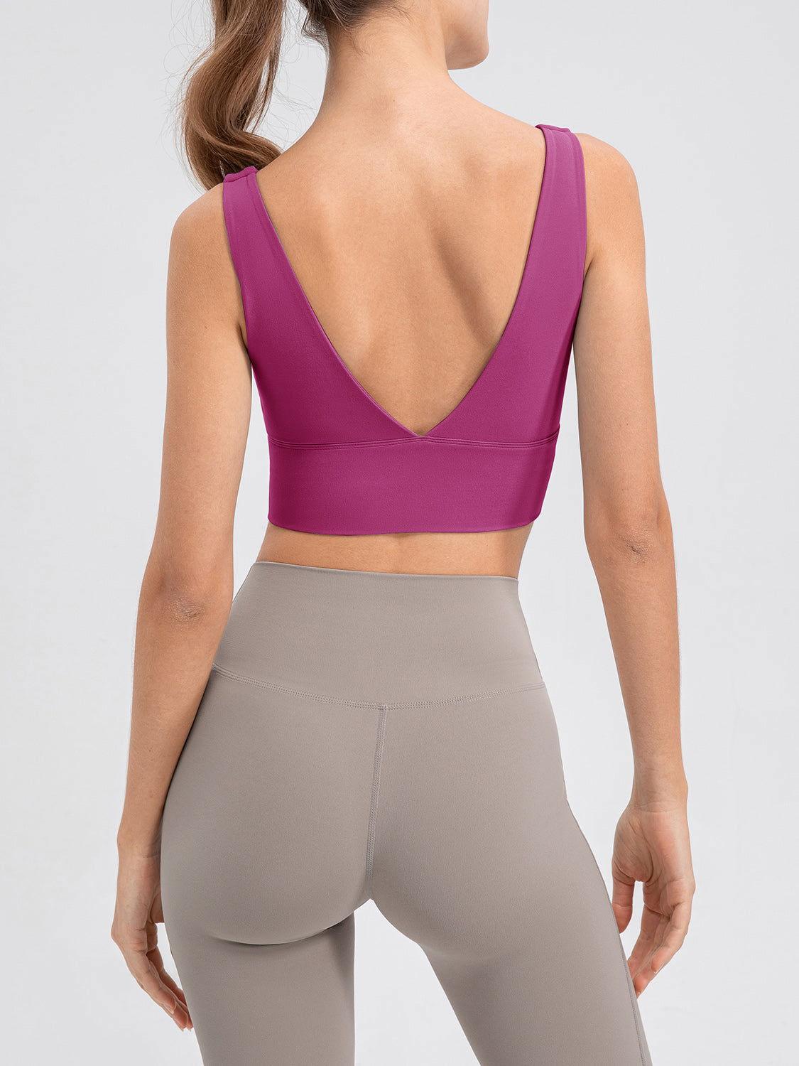 Scoop Neck Wide Strap Active Tank - Clothes For Her Online Store