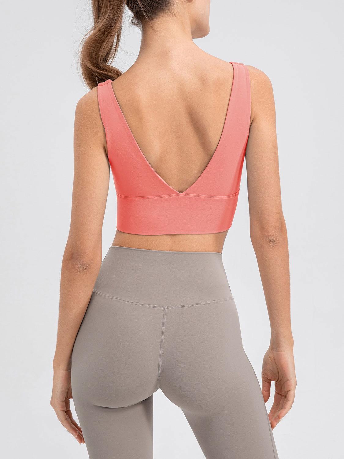 Scoop Neck Wide Strap Active Tank - Clothes For Her Online Store