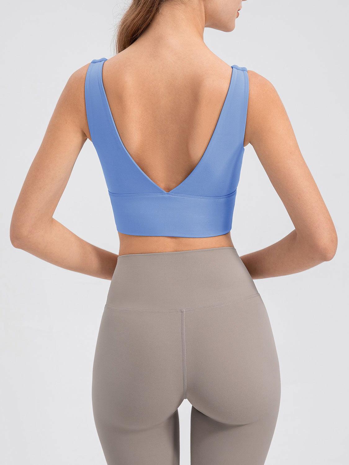Scoop Neck Wide Strap Active Tank - Clothes For Her Online Store