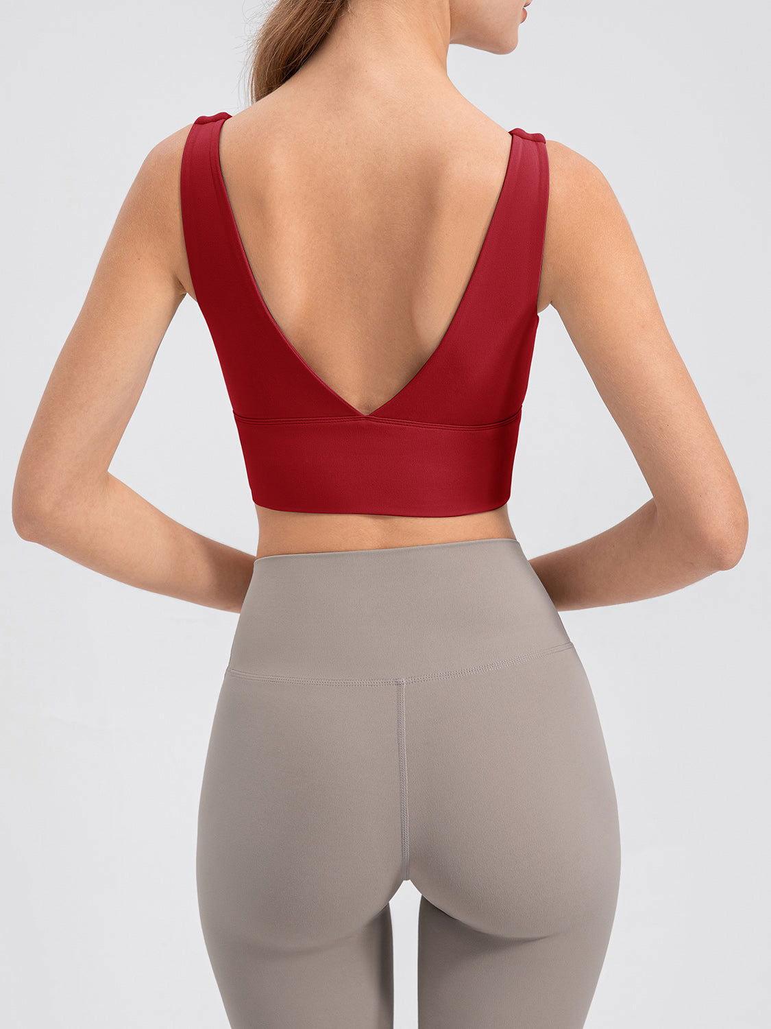 Scoop Neck Wide Strap Active Tank - Clothes For Her Online Store
