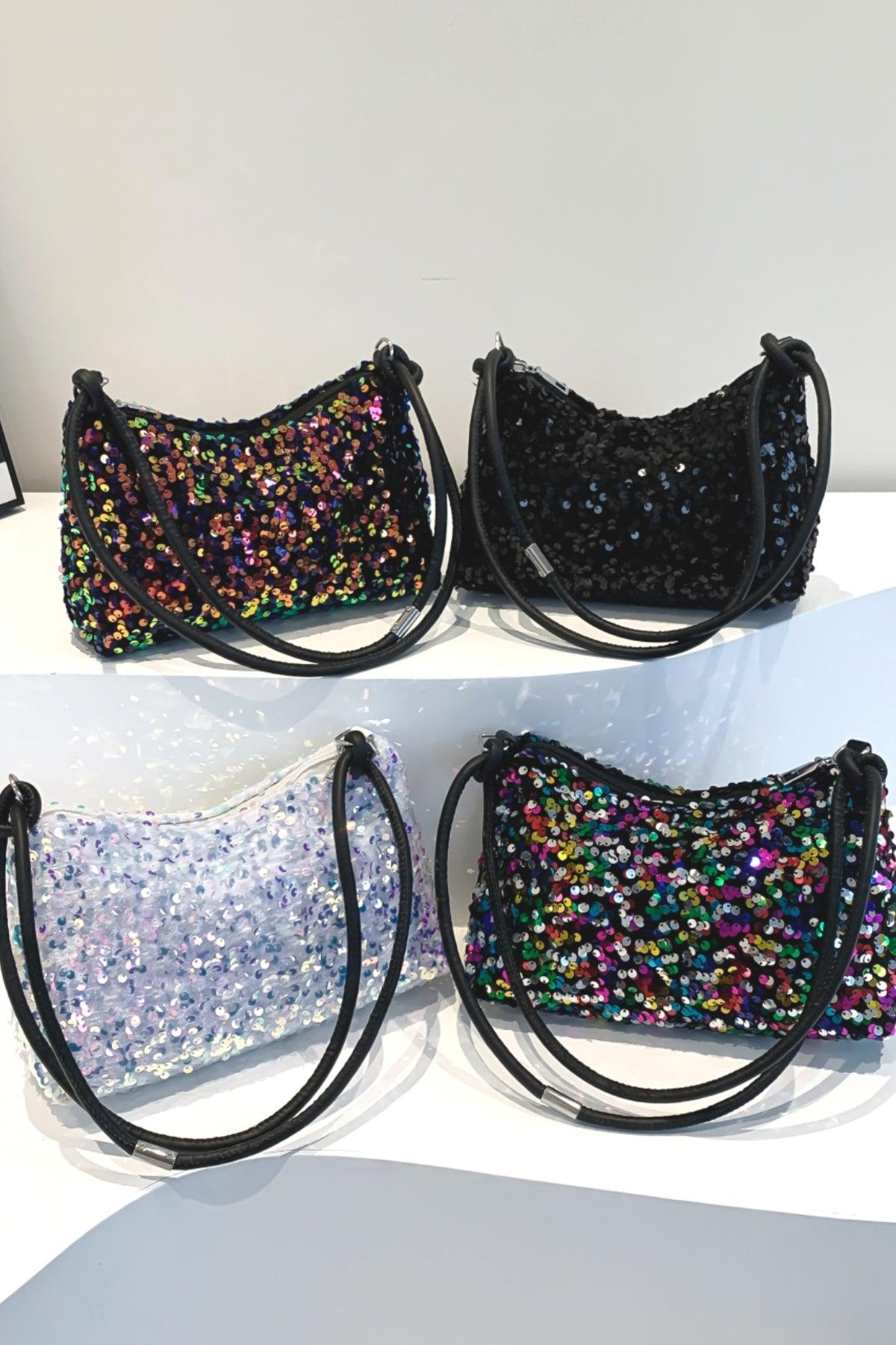 Sequin Double Strap Shoulder Bag - Clothes For Her Online Store