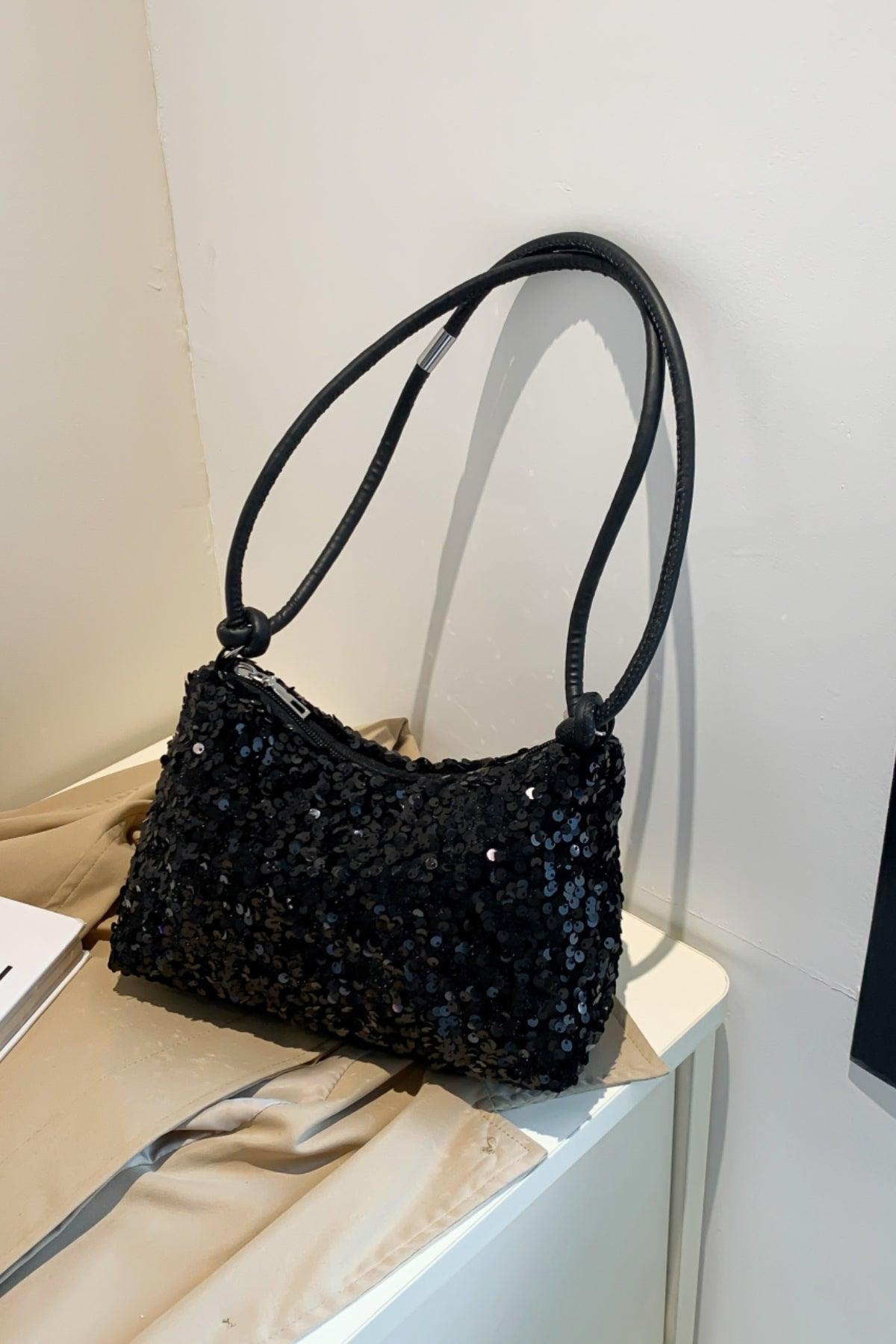 Sequin Double Strap Shoulder Bag - Clothes For Her Online Store