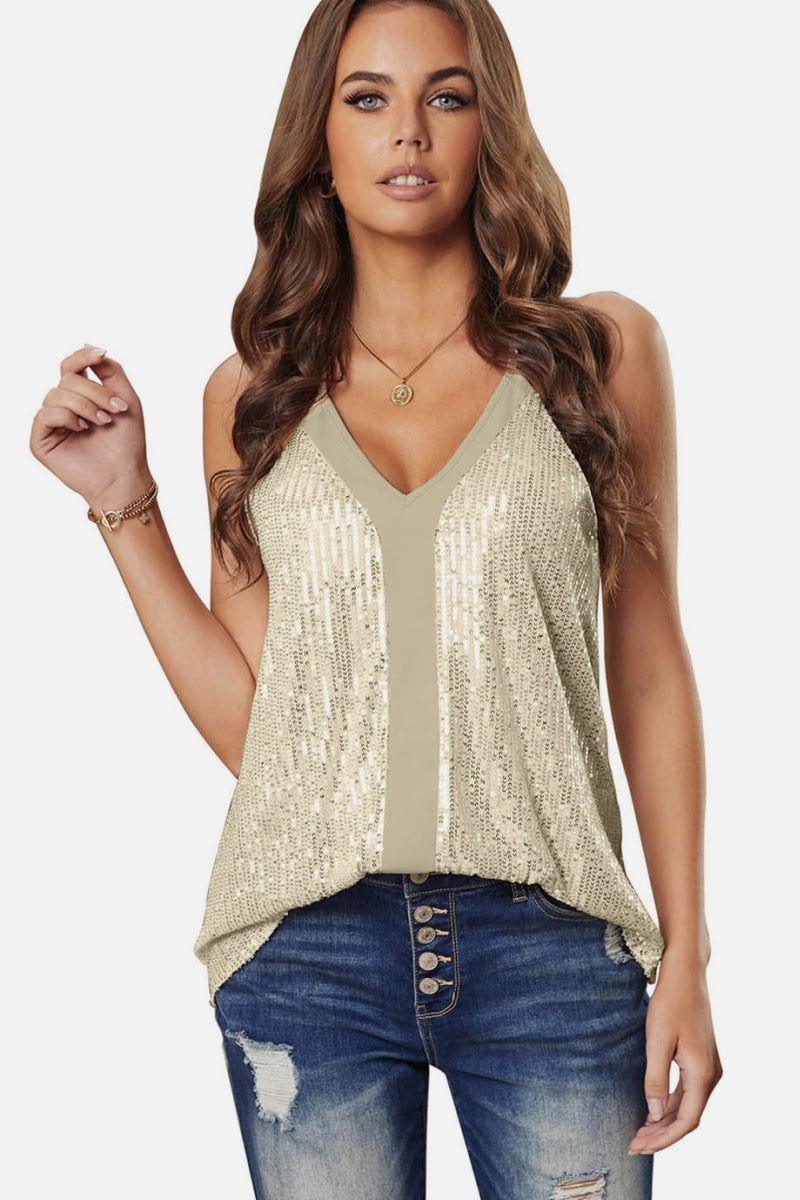 Sequin Racerback Tank - Clothes For Her Online Store