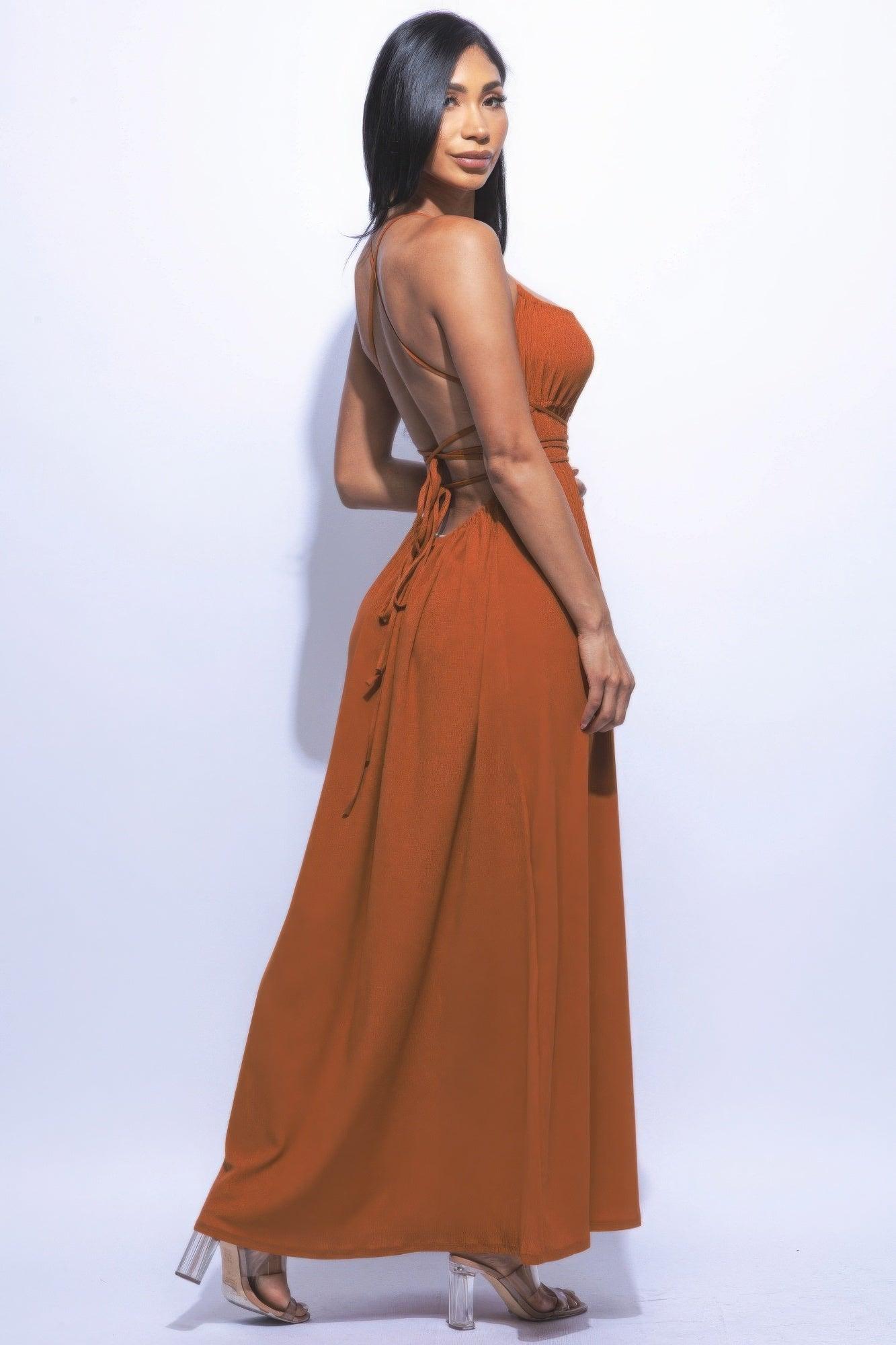 Side Slit Maxi Dress - Clothes For Her Online Store