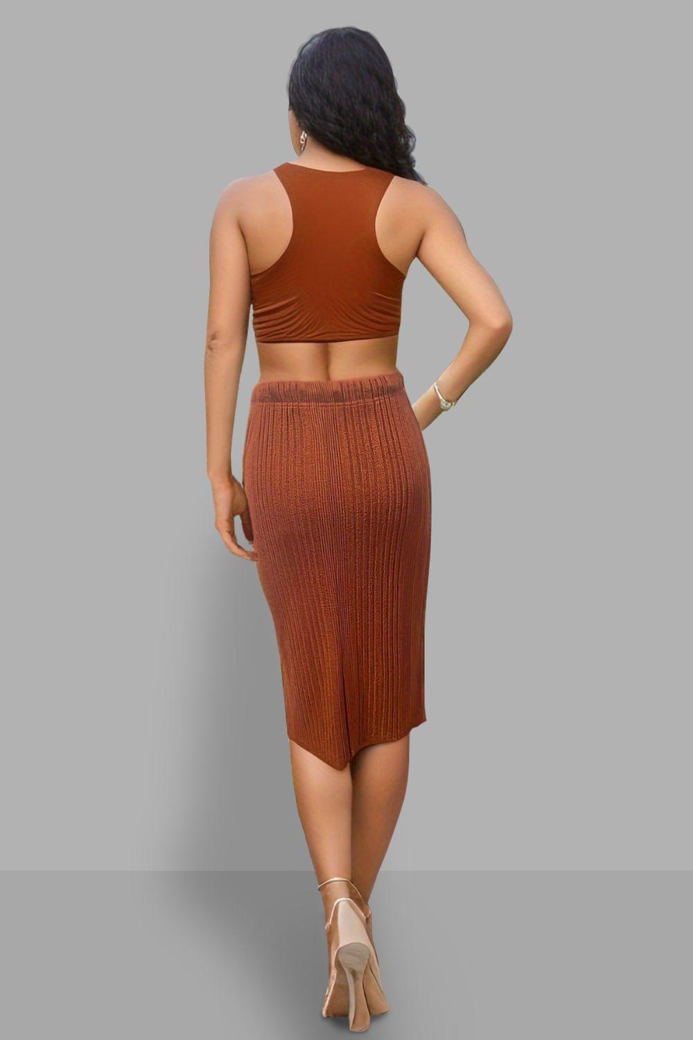Slit High Waist Skirt - Clothes For Her Online Store