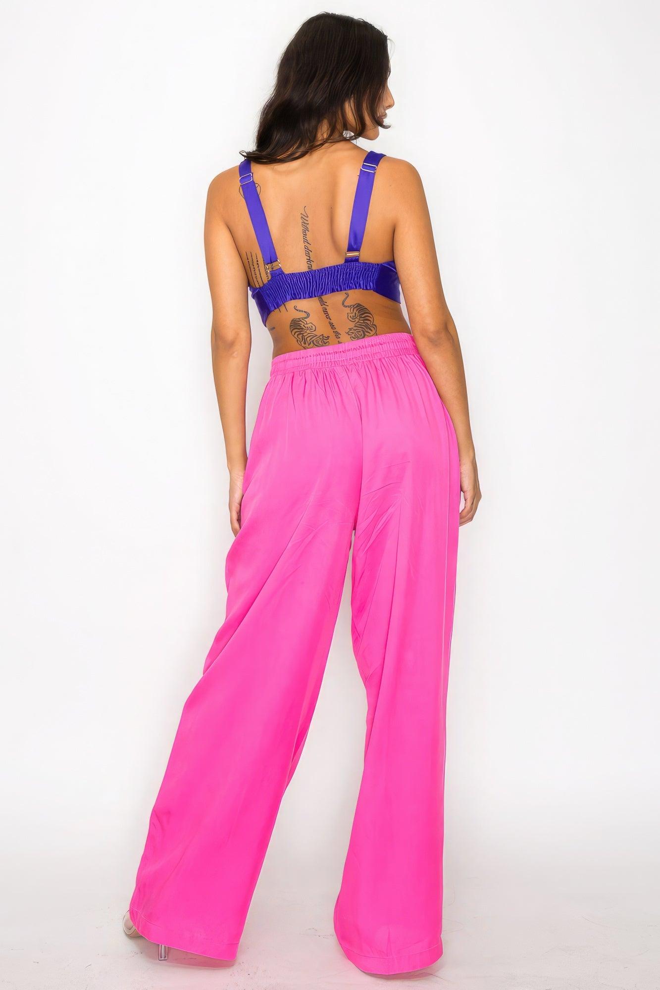 Smock V-neck Satin Bra Top - Clothes For Her Online Store