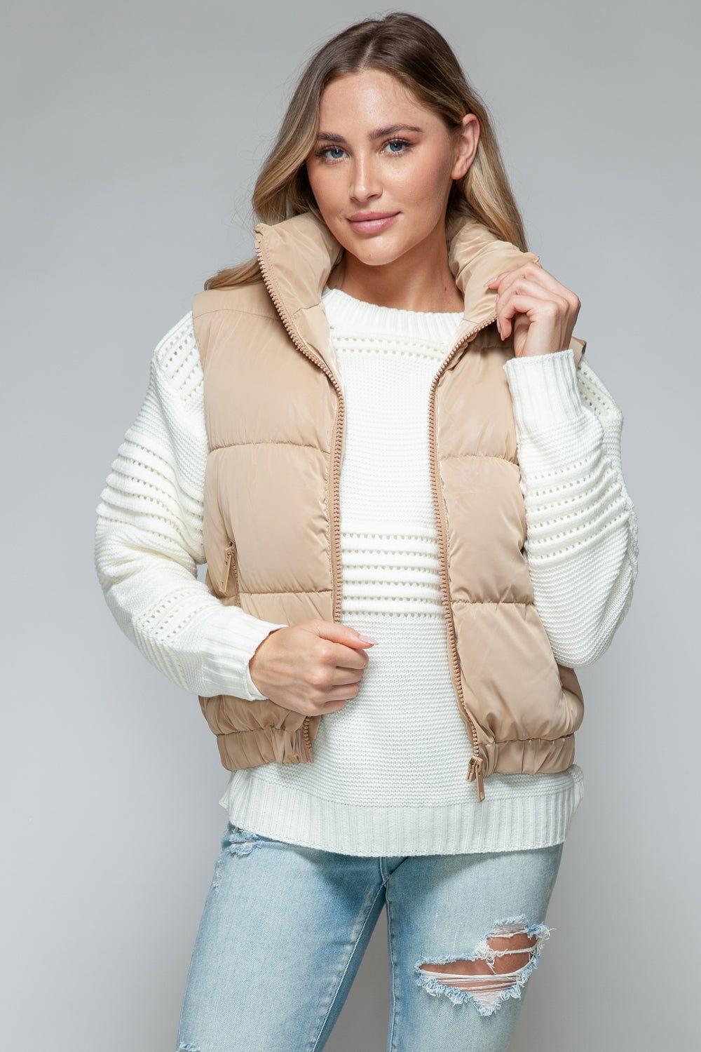 Snobbish Fine Fur Lining Quilted Vest - Clothes For Her Online Store