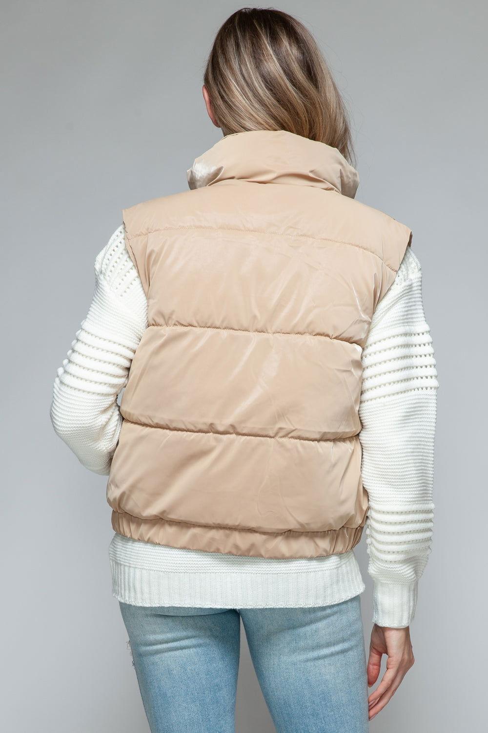 Snobbish Fine Fur Lining Quilted Vest - Clothes For Her Online Store