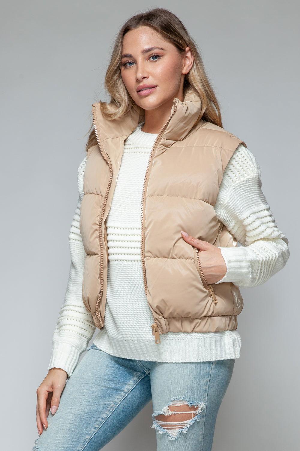 Snobbish Fine Fur Lining Quilted Vest - Clothes For Her Online Store