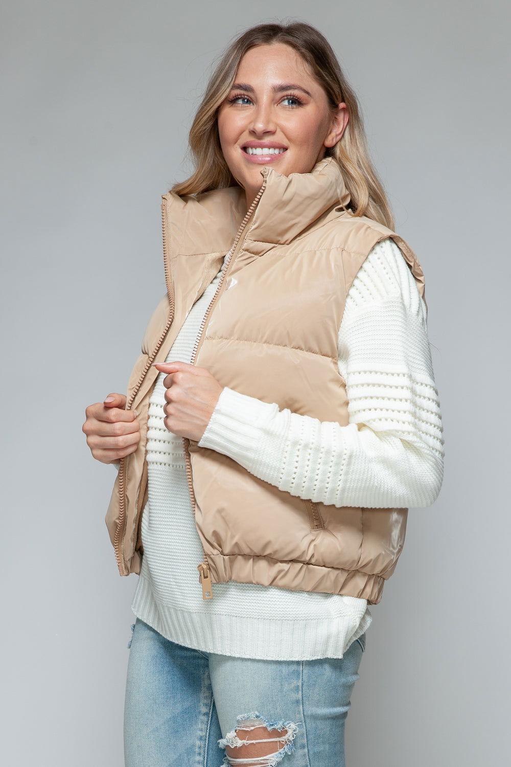 Snobbish Fine Fur Lining Quilted Vest - Clothes For Her Online Store