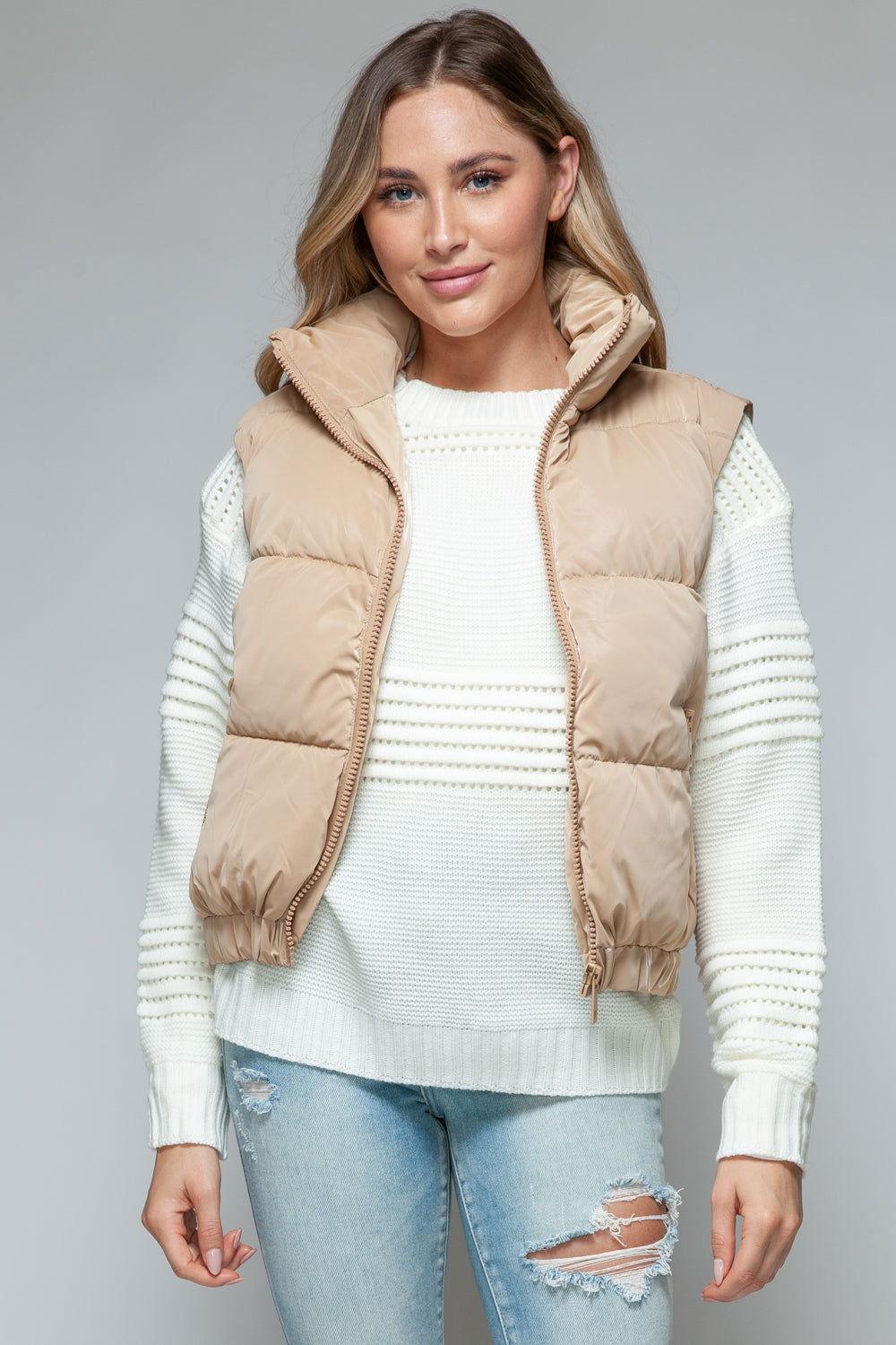 Snobbish Fine Fur Lining Quilted Vest - Clothes For Her Online Store