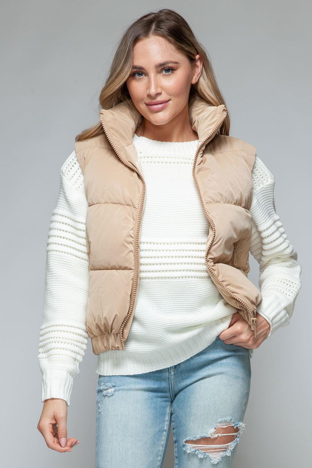 Snobbish Fine Fur Lining Quilted Vest - Clothes For Her Online Store
