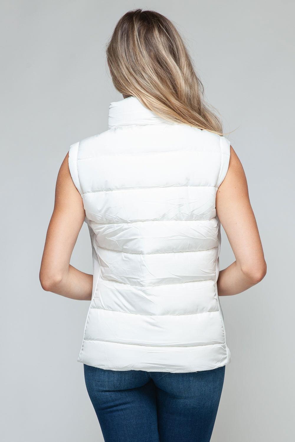 Snobbish Zip Up Turtleneck Vest with Pockets - Clothes For Her Online Store