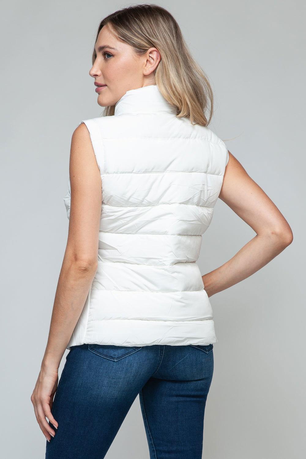 Snobbish Zip Up Turtleneck Vest with Pockets - Clothes For Her Online Store