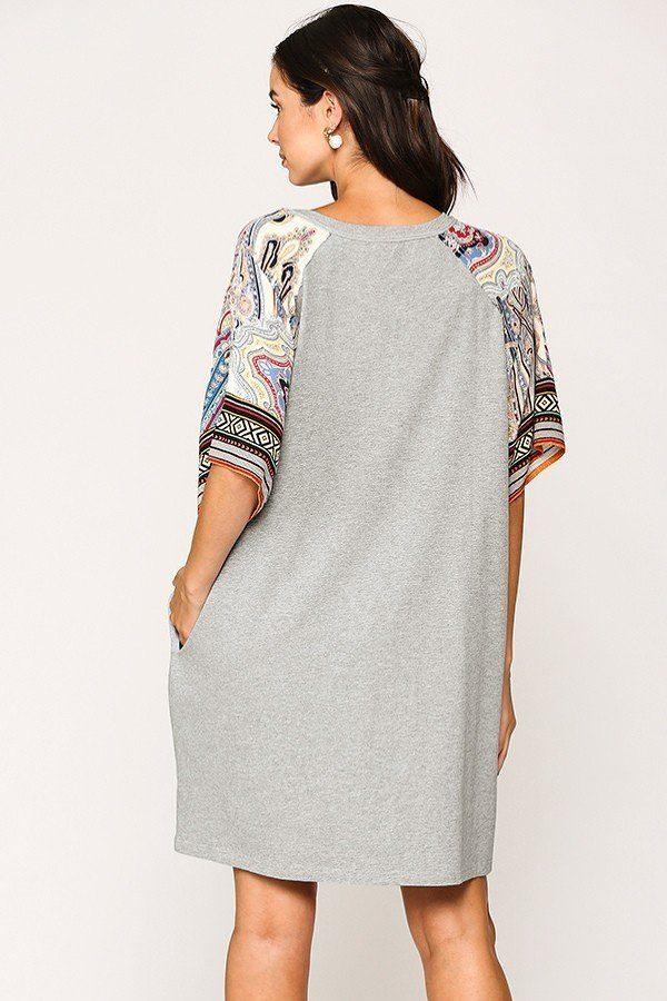 Solid Side Pocket Shift Dress - Clothes For Her Online Store