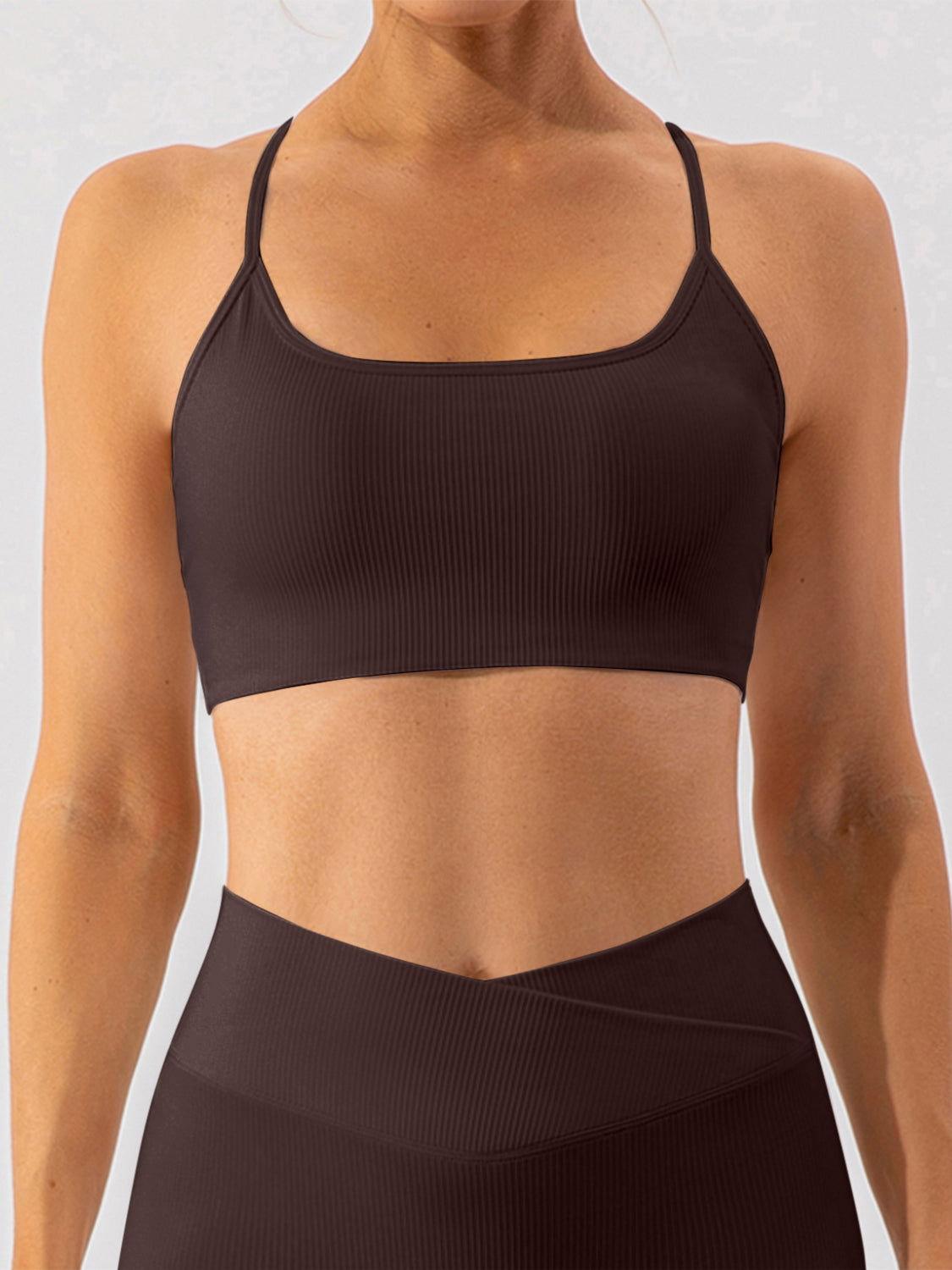 Spaghetti Strap Active Bra - Clothes For Her Online Store