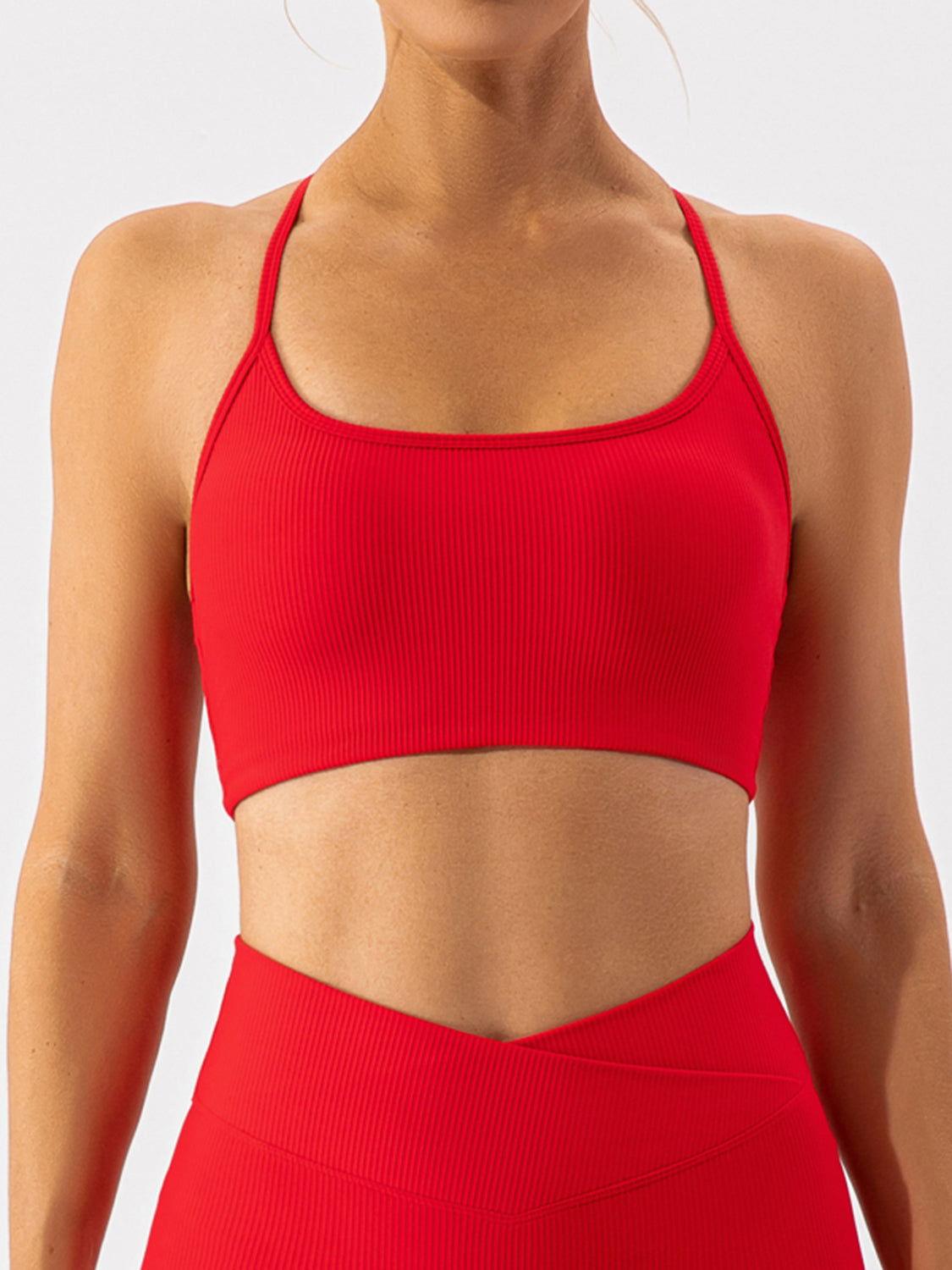 Spaghetti Strap Active Bra - Clothes For Her Online Store