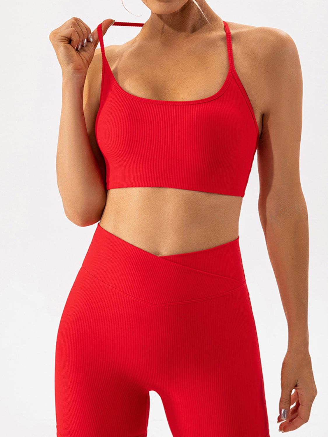 Spaghetti Strap Active Bra - Clothes For Her Online Store