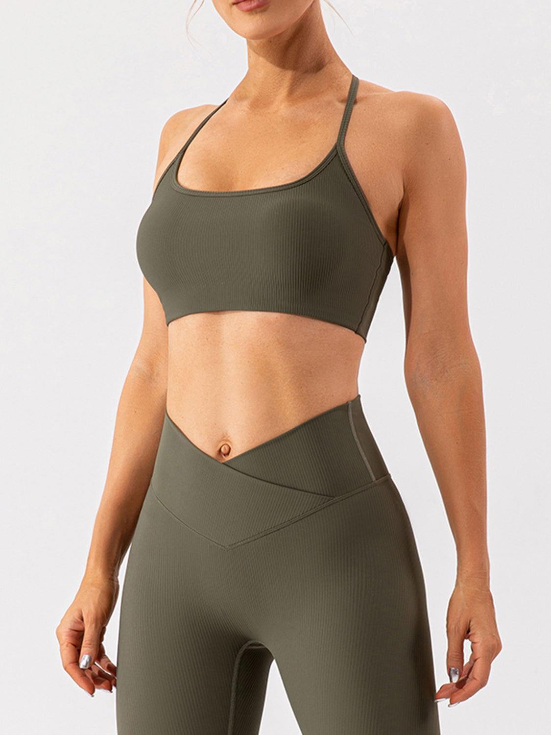Spaghetti Strap Active Bra - Clothes For Her Online Store