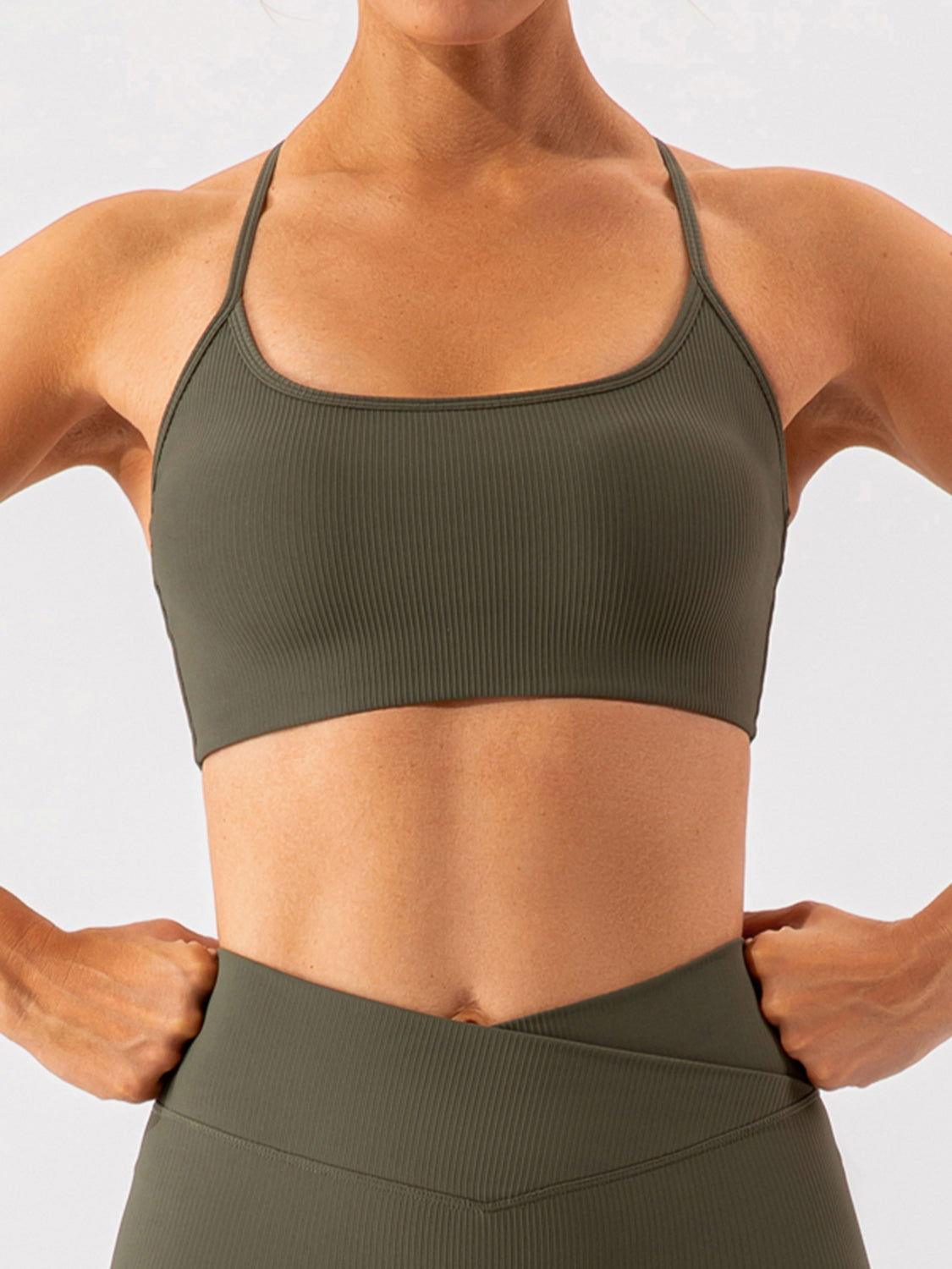Spaghetti Strap Active Bra - Clothes For Her Online Store