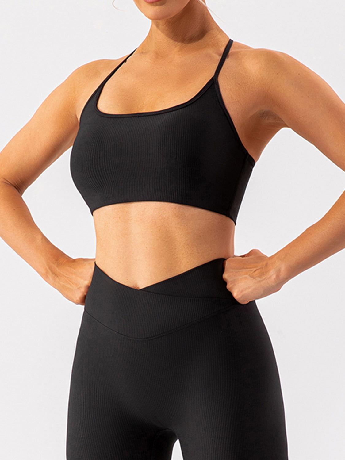 Spaghetti Strap Active Bra - Clothes For Her Online Store