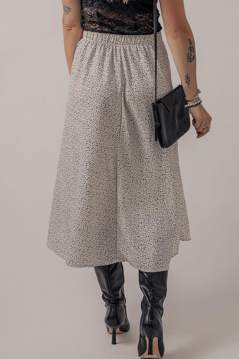 Speckle High Waist Midi Skirt - Clothes For Her Online Store