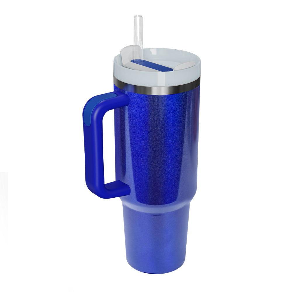 Stainless Steel Tumbler with Handle and Straw - Clothes For Her Online Store