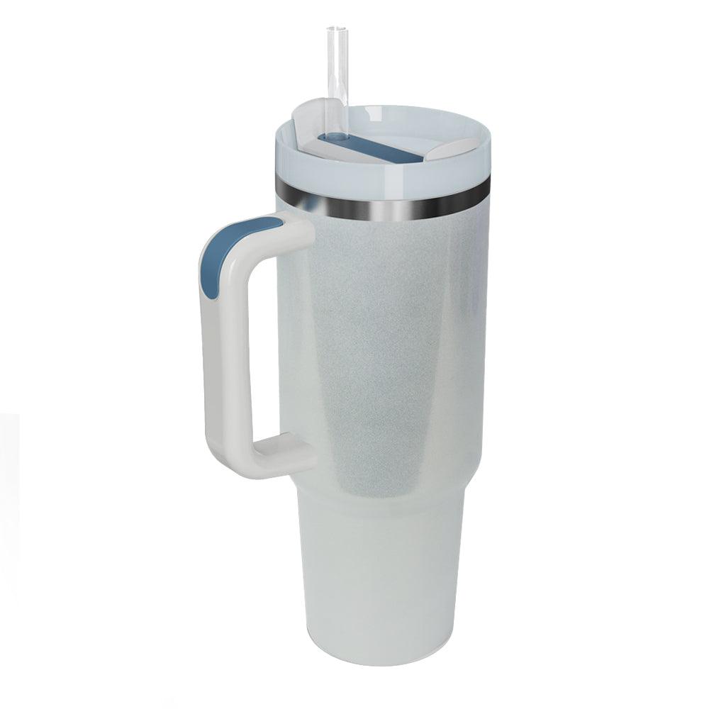 Stainless Steel Tumbler with Handle and Straw - Clothes For Her Online Store