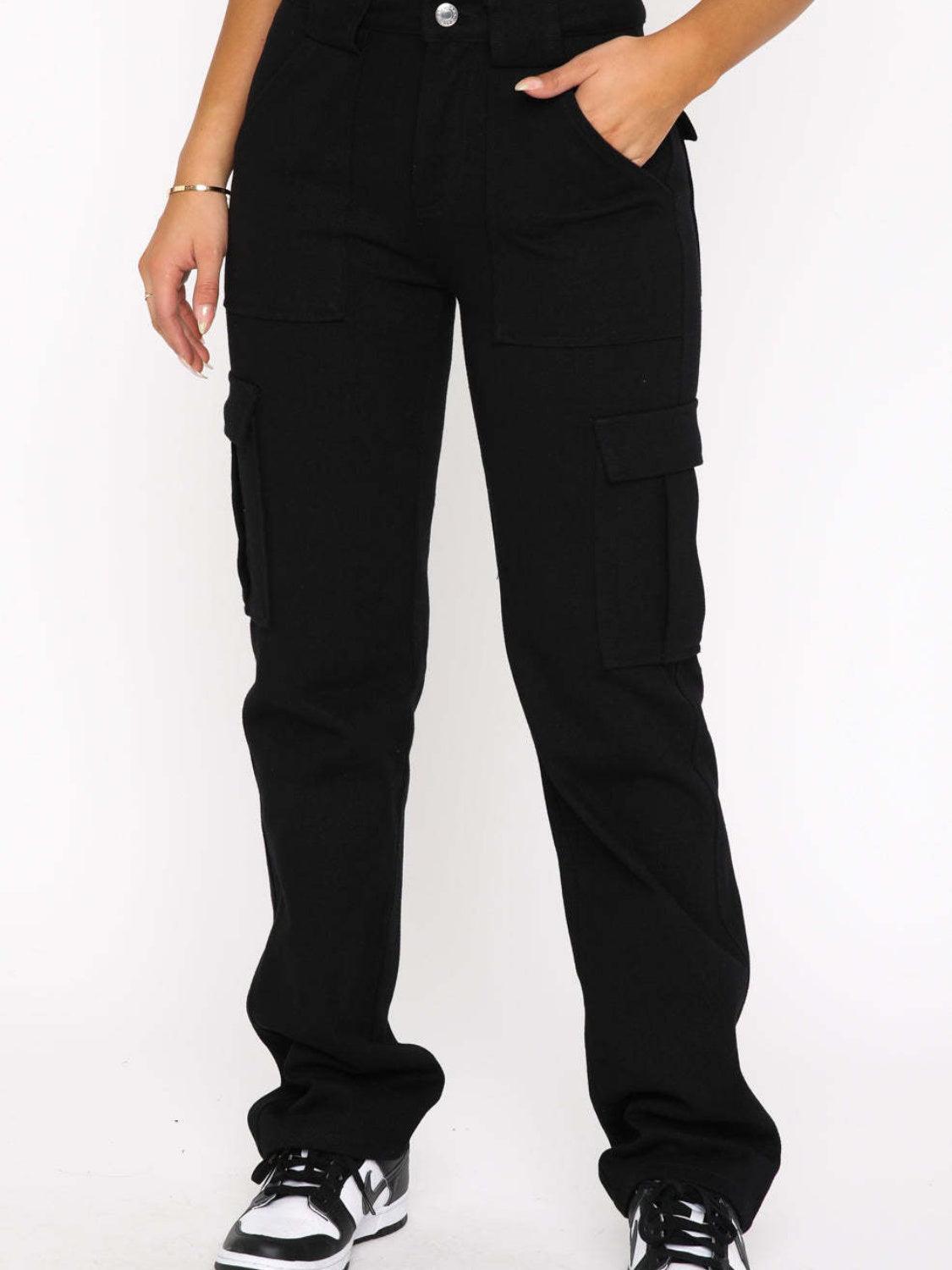 Straight Leg Cargo Pants - Clothes For Her Online Store