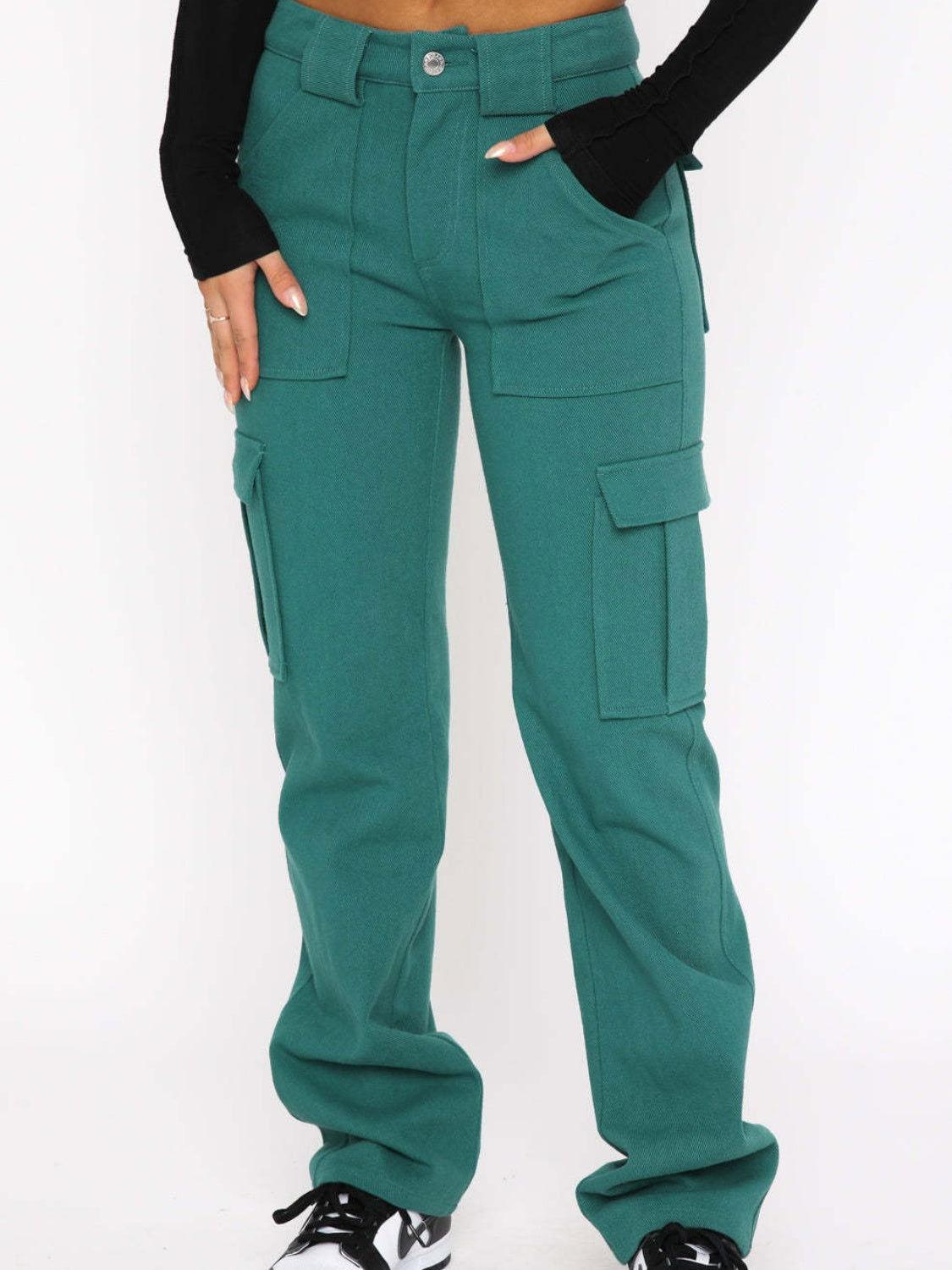 Straight Leg Cargo Pants - Clothes For Her Online Store