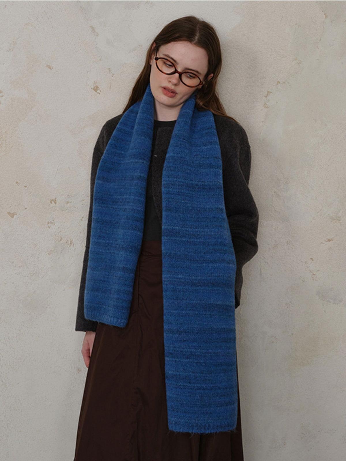 Striped Detail Knit Scarf - Clothes For Her Online Store