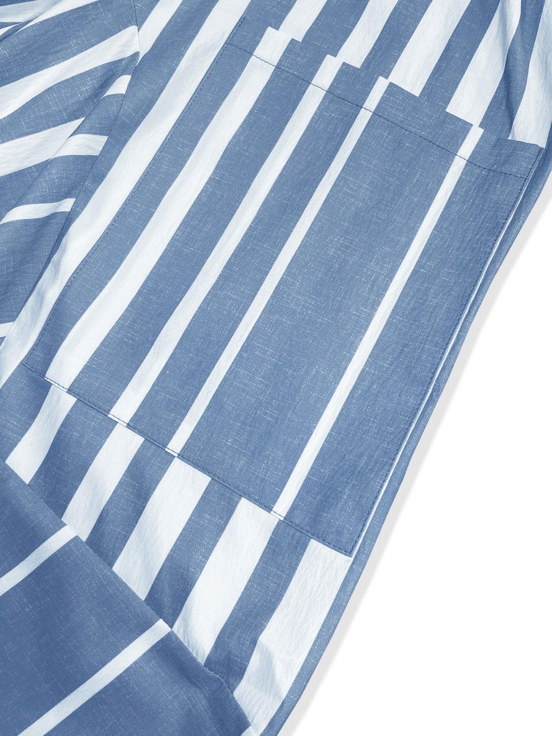 Striped Elastic Waist Wide Leg Pants - Clothes For Her Online Store