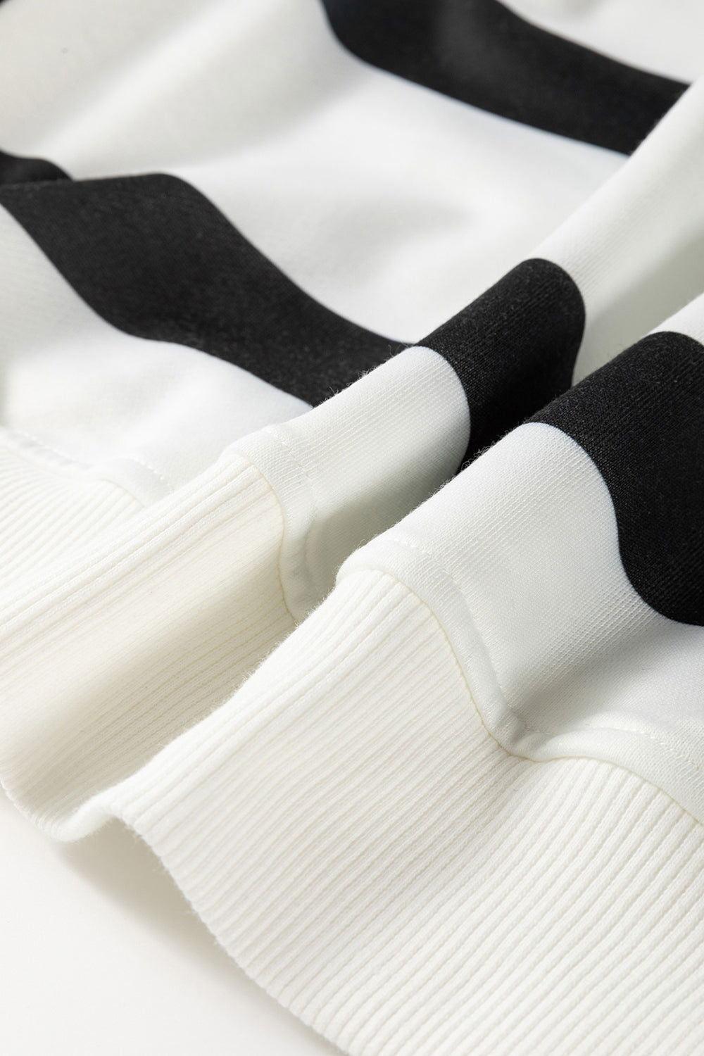 Striped Round Neck Long Sleeve Top and Pants Set - Clothes For Her Online Store