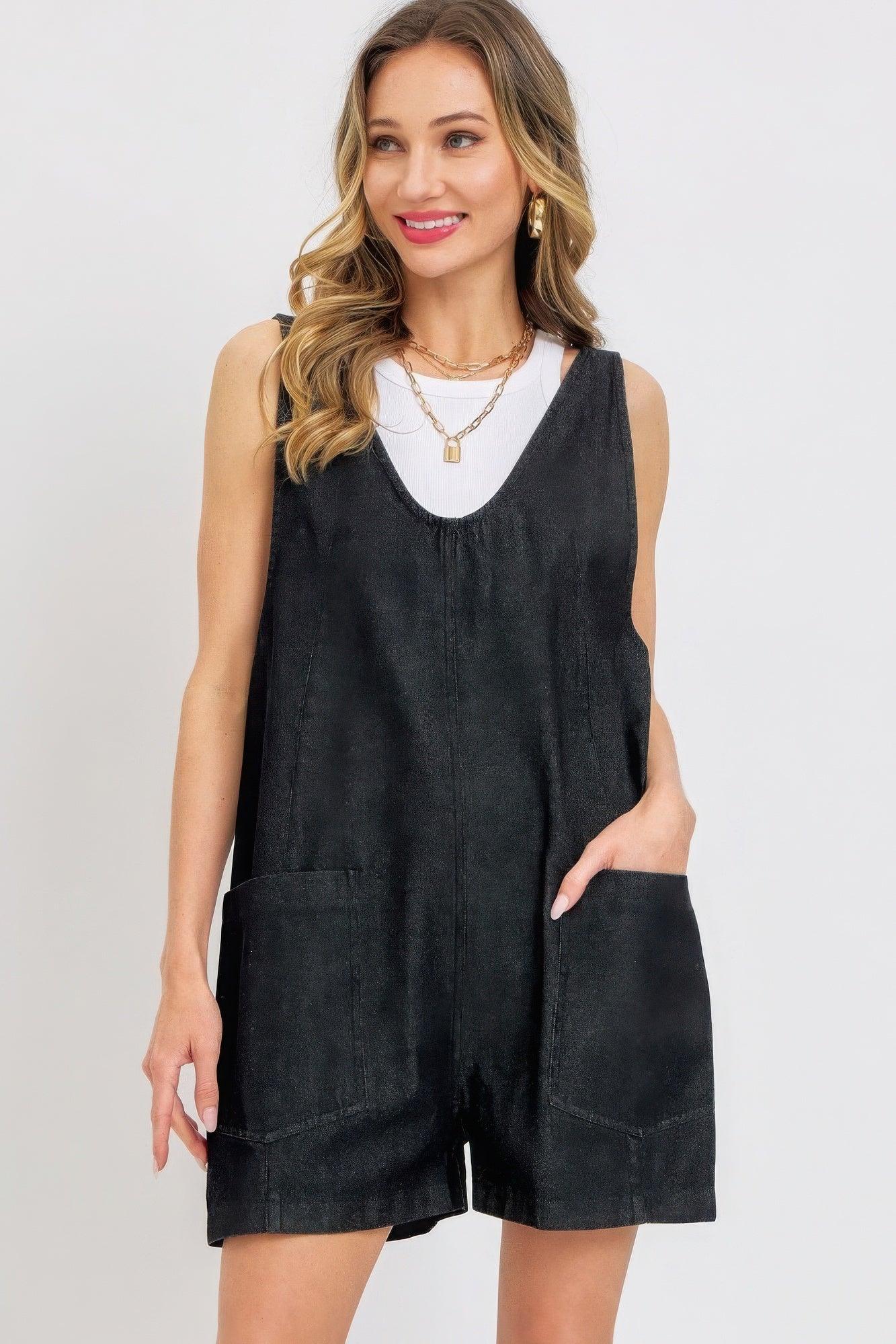 Summer Denim Overall Romper - Clothes For Her Online Store