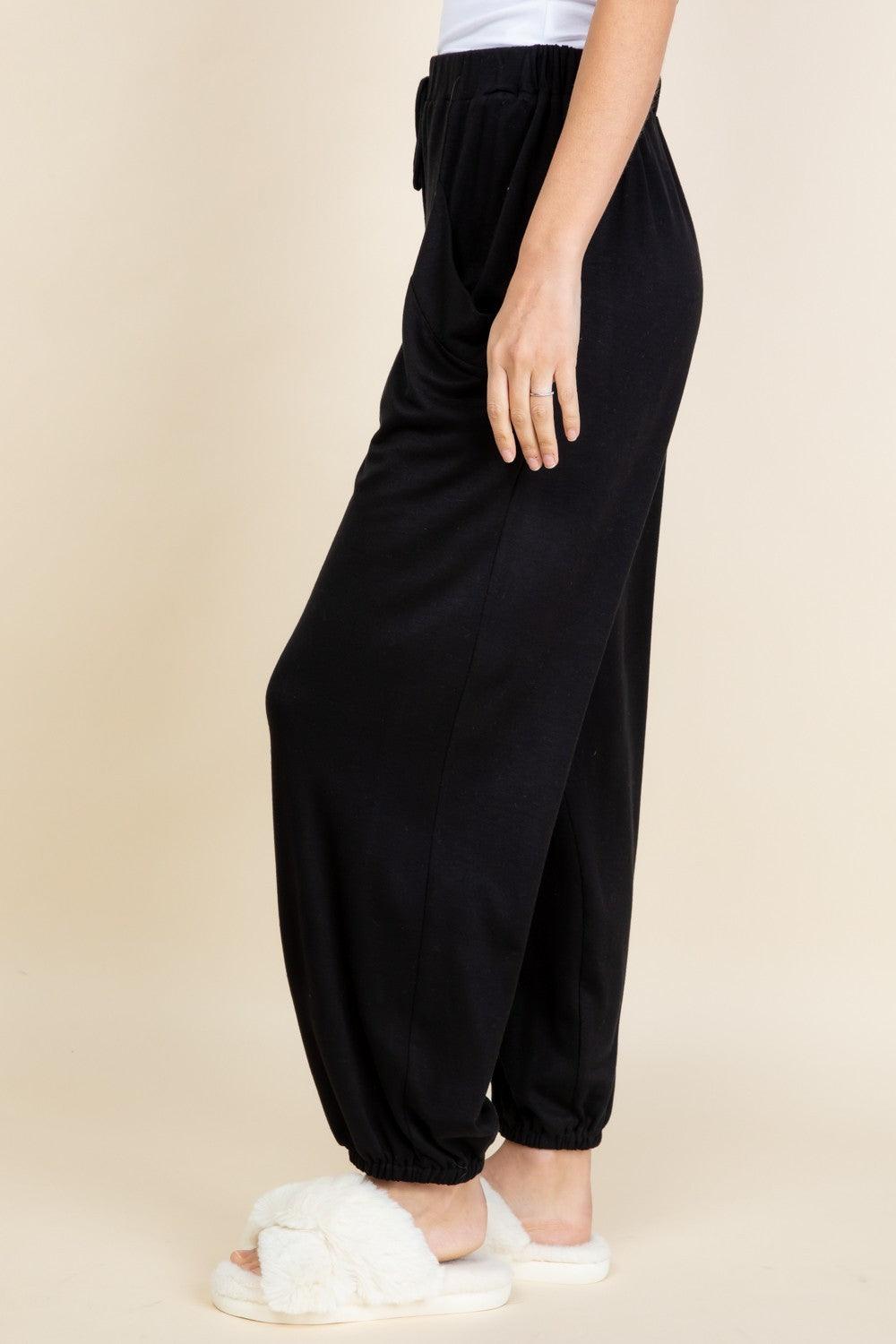Super Lady Full Size Drawstring Elastic Waist Joggers with Pockets - Clothes For Her Online Store