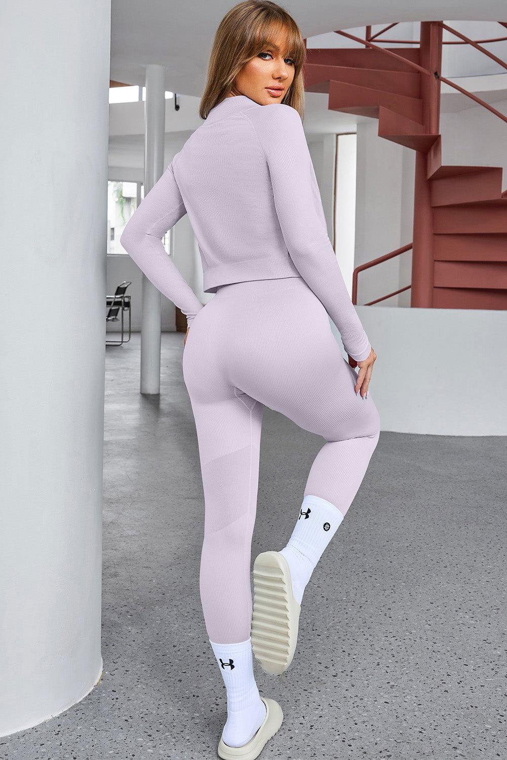 Tank Cropped Active Top and Pants Set - Clothes For Her Online Store