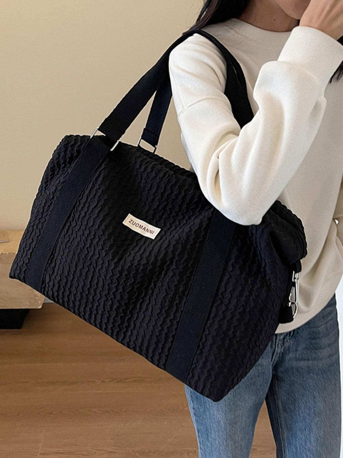 Texture Oxford Cloth Travel Bag - Clothes For Her Online Store