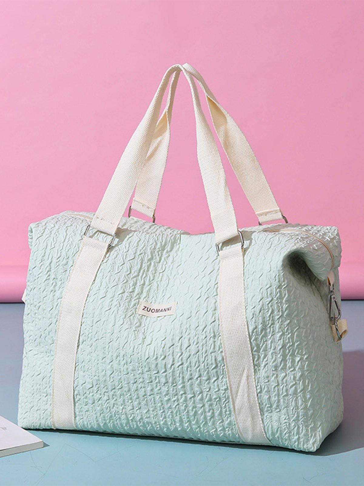 Texture Oxford Cloth Travel Bag - Clothes For Her Online Store