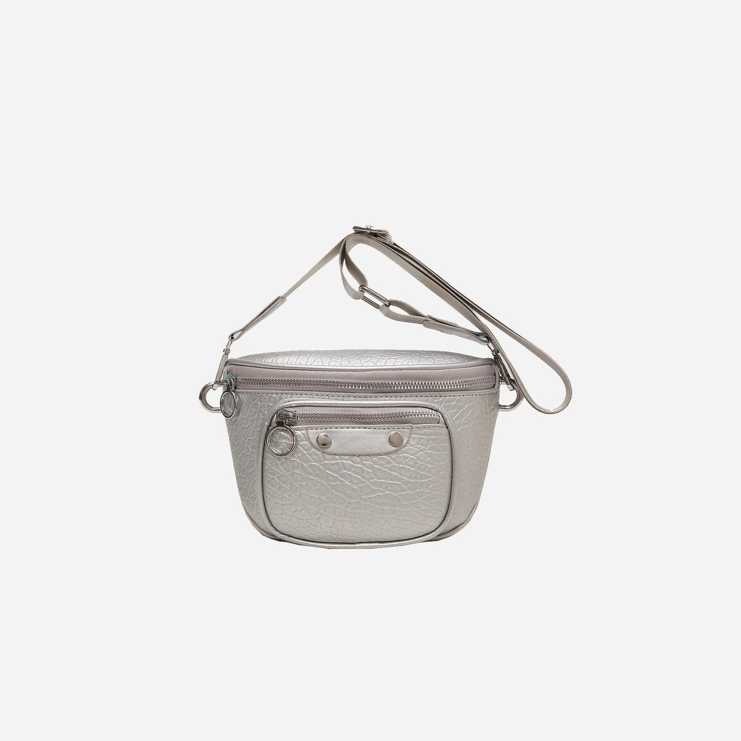 Texture PU Leather Crossbody Bag - Clothes For Her Online Store