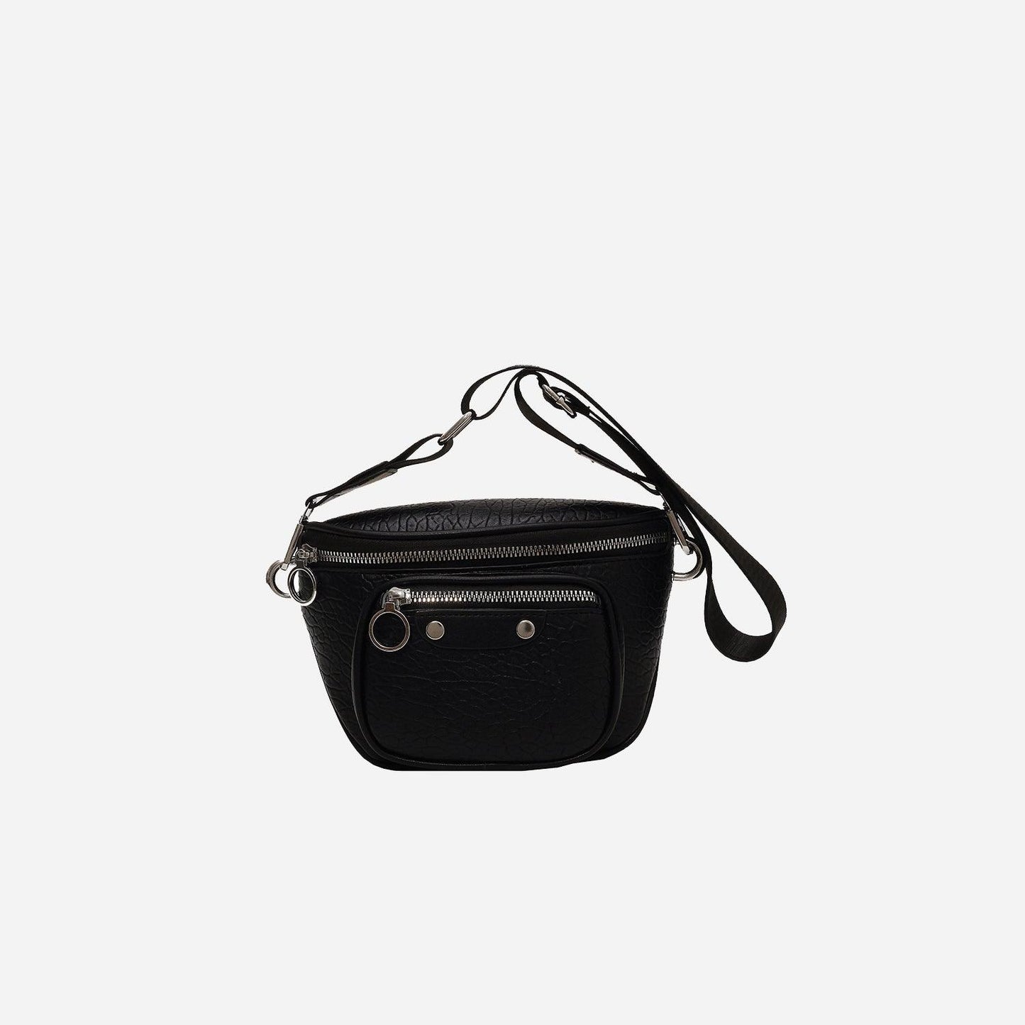 Texture PU Leather Crossbody Bag - Clothes For Her Online Store